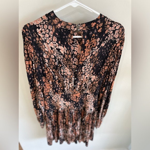 Free People Heartbeats Floral Print Soft Jersey Mini Dress - Size Medium - Picture 12 of 16